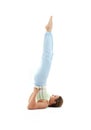Salamba sarvangasana supported Royalty Free Stock Photo