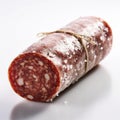 a salami cut in half