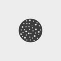 Salami icon in a flat design in black color. Vector illustration eps10