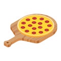 Salami pizza for restaurants or pizzerias.