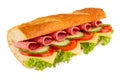 Salami sandwich Royalty Free Stock Photo