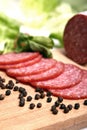 Salami sausage Royalty Free Stock Photo