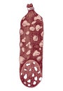 Salami sausage hand drawn vector Royalty Free Stock Photo