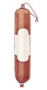 Salami sausage hand drawn vector Royalty Free Stock Photo