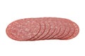 Salami sausage slice Royalty Free Stock Photo