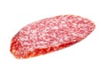 Salami sausage slice isolated Royalty Free Stock Photo