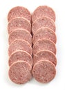 Salami sausage slices Royalty Free Stock Photo