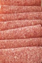 Salami Slices Close Up Royalty Free Stock Photo