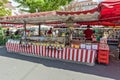 Salami, smoked meat and cheese stall at the farmer\'s market