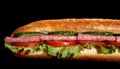 Salami sub sandwich Royalty Free Stock Photo