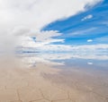 Salar de uyuni, salt lake in bolivia Royalty Free Stock Photo