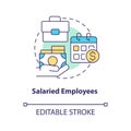 Salaried employees concept icon Royalty Free Stock Photo