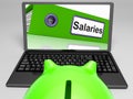 Salaries Laptop Means Payroll And Income