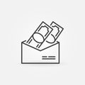 Salary in envelope icon