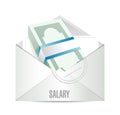 Salary envelope illustration design