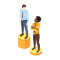 Salary Gap Discrimination Composition Royalty Free Stock Photo