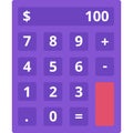 Salary icon vector calculator for money counting