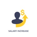 Salary increase icon on white