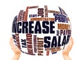 Salary Increase word cloud sphere concept