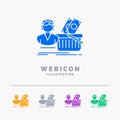 Salary, Shopping, basket, shopping, female 5 Color Glyph Web Icon Template isolated on white. Vector illustration Royalty Free Stock Photo