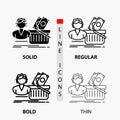 Salary, Shopping, basket, shopping, female Icon in Thin, Regular, Bold Line and Glyph Style. Vector illustration Royalty Free Stock Photo