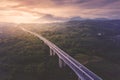 Salatiga tollway at sunset time Royalty Free Stock Photo