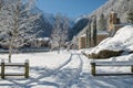 Salau village des pyrÃÂ©nÃÂ©es sous la neige Royalty Free Stock Photo