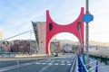 Salbeko Zubia bridge passing by the guggenheim museum.Bilbao-Basque country-Spain Royalty Free Stock Photo