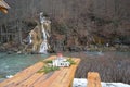 Salciua Waterfall, Alba County, Transylvania, Romania, in winter. Royalty Free Stock Photo