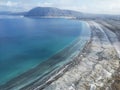 Salda Lake tourism region, protected lake texture and wonderful colors