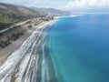 Salda Lake tourism region, protected lake texture and wonderful colors