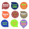 Stickers discount badges Royalty Free Stock Photo