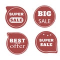 Stickers discount badges Royalty Free Stock Photo