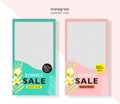 Summer sale frame templates for instagram