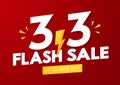 3-3 Sale Banner. World Biggest Shopping Festival Big Sale 3-3.