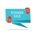 Sale abstract vector origami banner - special offer 30% off. Royalty Free Stock Photo