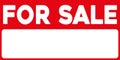 For sale advertisement sign Royalty Free Stock Photo
