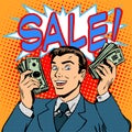 Sale announcement business concept businessman