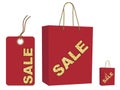 Sale bag and tag set Royalty Free Stock Photo