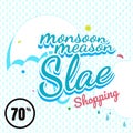 Sale banner background. vector illustration. rainy season design