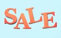 Sale banner. Colourful craft banner for marketing special discount prices