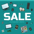 Sale banner for computer store.
