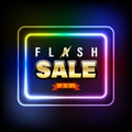 Flash sale banner square shape