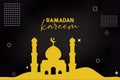 Modern stylish Ramadan kareem banner background design