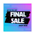 Sale banner glitch effect template design