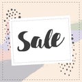 Sale banner graphic style pastel coloe brush stroke