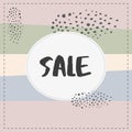 Sale banner graphic style pastel coloe brush stroke