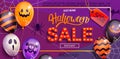 Sale Banner for Halloween. Royalty Free Stock Photo