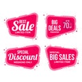 Sale Banner Label extra discount flat colour background