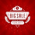 Sale Banner or Label Vector Design Royalty Free Stock Photo